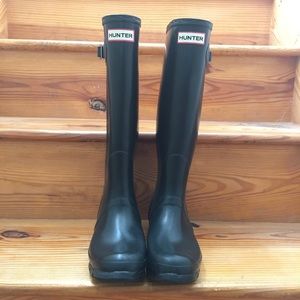 Hunter Womens Original Tall Rain Boots in Black